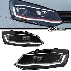 Luces de Coche para VW <span class=keywords><strong>Polo</strong></span> Faro con Lente Proyector 2010-2017 Vento Lámpara de Cabeza con Señal Dinámica Faros LED Drl Accesorio Automotriz - Product Image 2