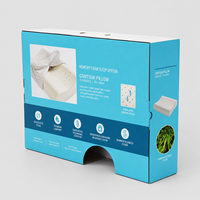 Boîte d'emballage en carton ondulé personnalisée pour oreiller en mousse à mémoire de forme et présentoir de vente au détail pour textiles de maison
