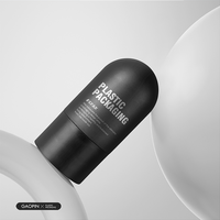 Bouteille en plastique écologique de luxe 100ml HDPE Squeeze Flip Cap pour soin de la peau Lotion Crème pour le visage Presse Application Cosmétique vert