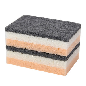 Éponge double couleur Amigo, lot de 2, tampon à vaisselle rectangulaire, chiffon de nettoyage pour casseroles et poêles - Product Image 5