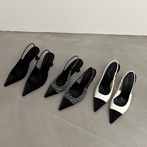 Nouveauté été ~ Sandales fines à talon haut pour femme, à bout pointu, couleur unie, style décontracté - Product Image 2