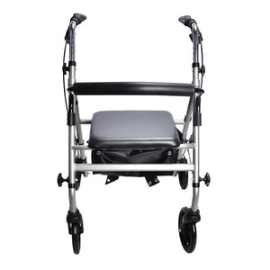 Four-Wheeled Walking Aid Height Adjustable <b>Foldable</b> Rollator With Seat And Storage Bag For Elderly Mobility Assistance - Product Image 1