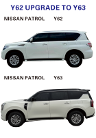 Kit carrosserie pour Nissan Patrol Y62 2012-2024, mise à niveau vers le style Y63 le plus récent, pare-chocs avant avec capot, garde-boue, phares, feux arrière, porte de coffre