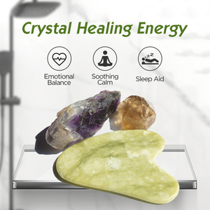 Herramienta de <span class=keywords><strong>Jade</strong></span> Natural para el Cuidado Facial, Gua Sha de <span class=keywords><strong>Jade</strong></span> Auténtica con Logotipo Personalizado, 100% Natural, para Cuerpo y Ojos - Product Image 2