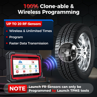 Sensor TPMS LAUNCH TSENSOR-05S de Aleación de Aluminio, 2 en 1, Doble Frecuencia 315Mhz y 433Mhz, Universal, Programable, OEM, Sensor RF TPMS