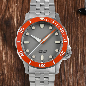 Montre Mécanique Automatique de Plongeur de 39.5mm pour Homme, Design Original, <span class=keywords><strong>Bracelet</strong></span> en Acier Inoxydable <span class=keywords><strong>Milanais</strong></span>, Étanche, Lumineux, NH35, 200m - Product Image 4