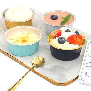 ภาชนะอลูมิเนียมฟอยล์ทรงกลมสีทองถ้วยเค้กอลูมิเนียมอบอาหารแบบใช้แล้วทิ้ง - Product Image 6