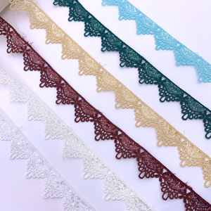 Lüks çeşitli renkler özel pembe dantel parlak kimyasal toptan dizisi dantel Trim sınır - Product Image 3