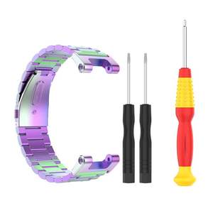 Pulsera Ajustable de Metal de Acero Inoxidable Sólido, Accesorio Cómodo para <span class=keywords><strong>Smartwatch</strong></span> Amazfit <span class=keywords><strong>T</strong></span>-<span class=keywords><strong>Rex</strong></span> <span class=keywords><strong>Pro</strong></span> A1918 - Product Image 1