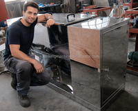 Mélangeur horizontal de type cuve pour poudres sèches et humides, capacité 100L, matériau SUS316L, mélangeur électrique pour l'industrie alimentaire (haute performance/commerciale)