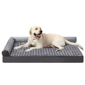 Cama extragrande resistente para perros Cuna para mascotas de varios tamaños con almohadas de felpa de cuatro lados Lote de proveedor de moda en venta - Product Image 1