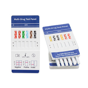 Tests de dépistage urinaire par bandelette (AMP/BZO/COC/MDMA/MOP/MET/KET/<span class=keywords><strong>THC</strong></span>/K2/PGB/KRA/BAR) par panneau avec approbation CE - Product Image 2