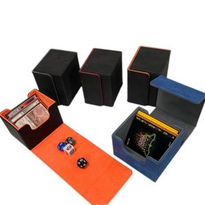 Boîte de rangement personnalisée en cuir PU de haute qualité FX pour plus de 140 cartes de jeux de cartes à collectionner (colorée) - Product Image 1