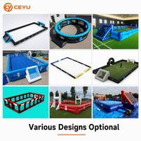 Ceyu Terrain de football gonflable géant 10x6.5m, Aire de jeu portable pour enfants et adultes, Location en gros