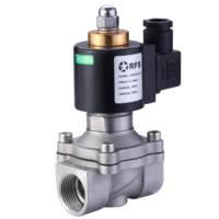 Válvula Solenoide de Acero Inoxidable Normalmente Cerrada 2W200-20, 12V 24V, Arranque a Presión Cero RFS para Aire/Agua/Aceite/Gas