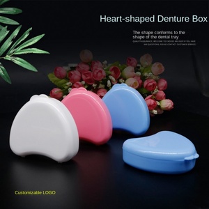 Wholesale Cute Small Heart-Shaped Denture Tray <b>Box</b> <b>Plastic</b> Dental <b>Storage</b> Container for Cleaning Filling Teeth Equipments Manual - Product Image 5