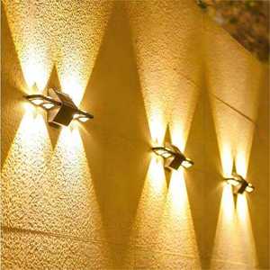 Nouvelles lampes murales solaires carrées <span class=keywords><strong>d</strong></span>'<span class=keywords><strong>extérieur</strong></span>, <span class=keywords><strong>design</strong></span> séparé, bande longue, 8 LED, polysilicium, blanc chaud, étanches IP65, dimmables, CRI 90 élevé - Product Image 3
