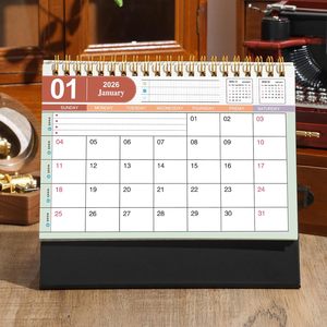 <span class=keywords><strong>Calendario</strong></span> da tavolo compatto con rilegatura a spirale per un facile sfogliamento delle pagine e un profilo salvaspazio ed elegante - Product Image 4