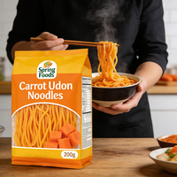 Quick Cook Instant Low Sodium Vegan Pumpkin Durum Wheat Udon Noodles Bulk Bag Box Cup Vegetarian Food