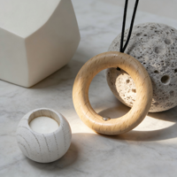 Diffuseur d'arômes en bois naturel en forme d'étoile, écologique, portable, à suspendre, pour voiture, réutilisable, longue durée, aromathérapie de luxe