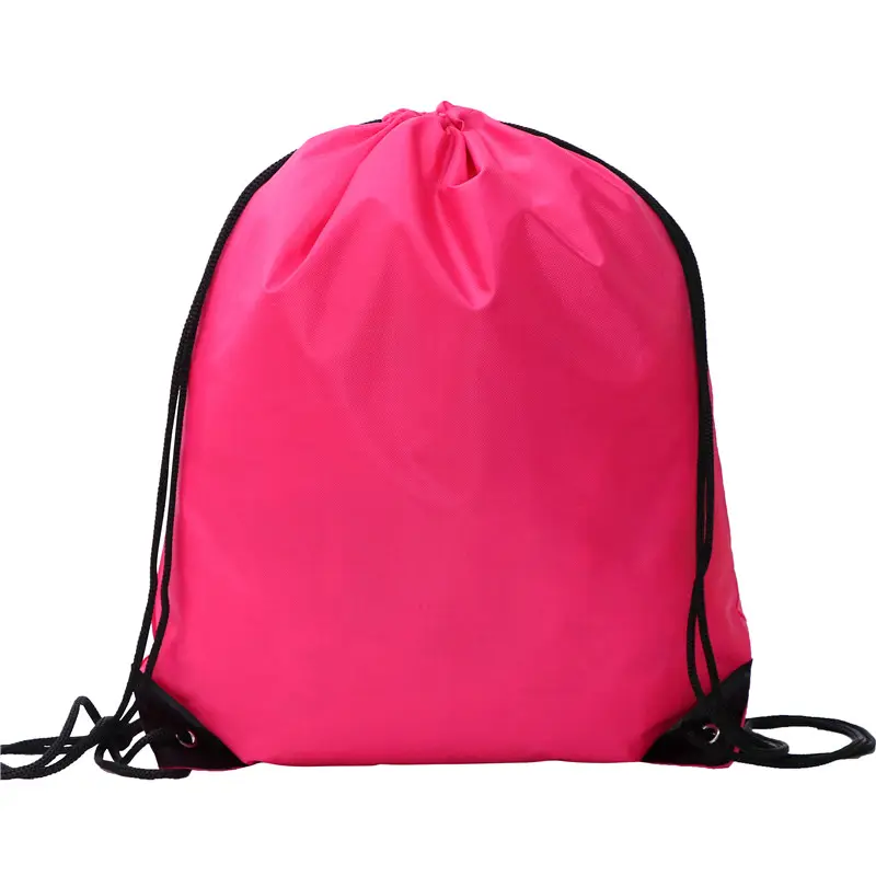 Waterproof High Quality Custom 420D Polyester Nylon Drawstring Backpack Gym Bags String back pack Logo sport Cinch Sacks