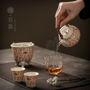 Rattan Teapot <b>Small</b> Size With Lid Heat Resistant For Brewing <b>Tea</b> At Stove Indoor Use Single <b>Pot</b> - Product Image 2