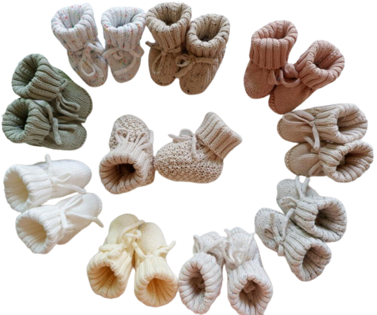 2023 Новые Вязаные детские носки ручной работы из органического хлопка для новорожденных