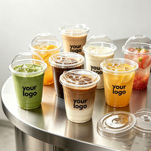 Gobelets jetables transparents en plastique de 500 ml de qualité alimentaire personnalisés pour boissons, 150 ml de matcha pour café, tasse en plastique - Product Image 1
