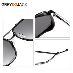 Lunettes de soleil polarisées pour homme Greyjack, monture en métal noire, verres TAC UV400 Type 3, pour la conduite, les activités de plein air et la pêche - Product Image 3