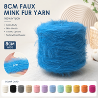 Fil à plumes de 8 cm, fil de vison cristallin de haute qualité, 100 % nylon, pour pulls, écharpes, chapeaux et couvertures