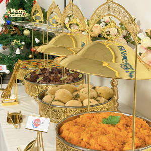 Cheffing dorado de lujo que sirve otros suministros <span class=keywords><strong>para</strong></span> restaurantes de Hotel, equipo <span class=keywords><strong>para</strong></span> catering, calentador de alimentos, juego de buffet <span class=keywords><strong>para</strong></span> frotamiento - Product Image 2