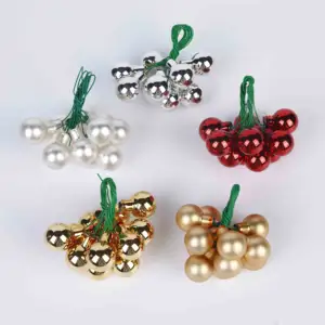 2CM Mini Christmas Tree Decorations Christmas Tree Glass Wire Ball Ornament