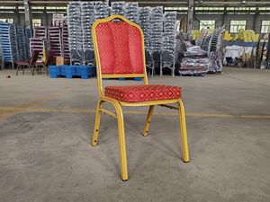 الجملة مجموعة الذهب المعادن الإطار للفنادق والمآدب أثاث القاعات مع قماش يمكن تكديسة ومغطاة كرسي الزفاف للمناسبات وجبات - Product Image 5