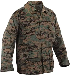 Custom ripstop black od woodland camouflage bdu jacket uniform