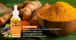 Aceite de cúrcuma hidratante para el cuerpo, el cabello y la piel Tamaño grande 2oz(60ml) Etiqueta privada Iluminador DE LA PIEL Suero facial de cúrcuma - Product Image 6