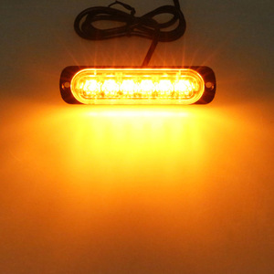 Luz de advertencia de 6 LED, 12-24V, luz intermitente ultrafina para coche, camión, motocicleta, montaje en pared, pantalla LED de plástico Ip65 - Product Image 4