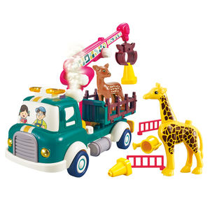 <span class=keywords><strong>Camion</strong></span> transporteur de jouets en plastique pour animaux (cerf, <span class=keywords><strong>girafe</strong></span>) pour enfants garçons, vente en gros, avec fonction lumière, son et pulvérisation de brume - Product Image 1