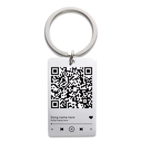 Porte-clés QR Code personnalisé à prix d'usine, avec lecture QR de chanson préférée, Porte-clés musical Spotify, Porte-clés pour chien, Porte-clés pour chat, Porte-clés avec informations de l'entreprise