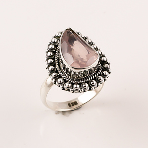 แหวนพลอยอเมทิสต์แบบเหลี่ยมเพชรพลอยธรรมชาติทำมือ925แหวนเงินสเตอร์ลิงเครื่องประดับเงินคุณภาพดี - Product Image 6