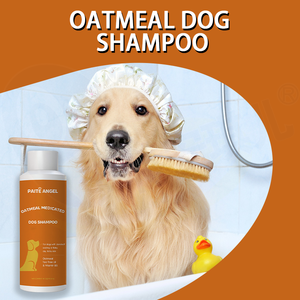 カスタマイズオーガニックドッグシャンプーオートミールビタミンB5はフケとフレークを取り除き、乾燥肌の薬用シャンプー犬を落ち着かせます - Product Image 3