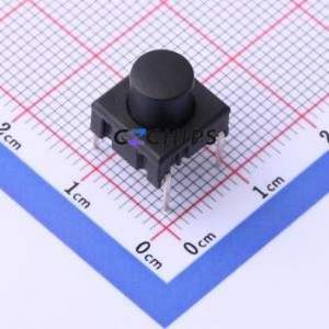 UK-B02154A-G10.4 Tactile Switch Through hole Component (THT) Switch Single Pole Single Throw Round Button Through Hole 10mm - Product Image 1