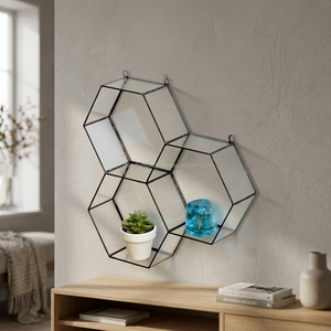 Glass Geometrical <b>Box</b> With Wall Hanging - Product Image 2