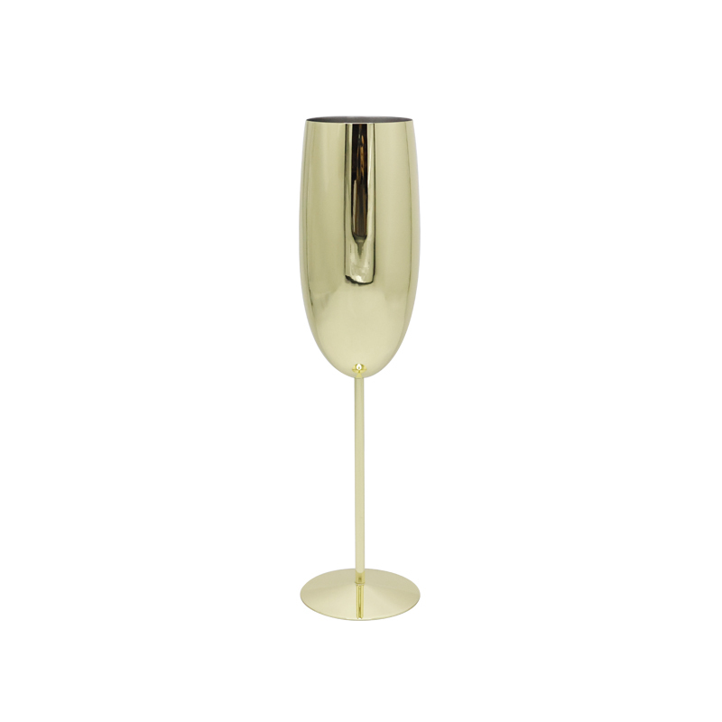 Copa de champán dorada de 280 ml.