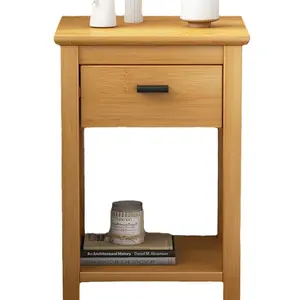 Ownswing Multi-Functional Bamboo Storage Cabinet Bedside Table With Drawer Hotel Bedroom Furniture