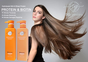 SG Protein biyotin şampuan Salon sınıf profesyonel üreticisi gerçek onarım şampuan şampuan ve saç kremi 500ml - Product Image 5