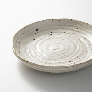 Jiujiuju Céramique Nouveau Design Rétro Nordic Speckle Handmade Grès Porcelana Gris Porcelaine <span class=keywords><strong>Plateau</strong></span> Assiettes Creuses Assiette à Soupe - Product Image 3