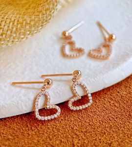 Boucles d'oreilles clous Xinfly pour femmes en or 18 carats avec diamants naturels taille brillant rond, bijoux tendance, cadeau, vente chaude - Product Image 3