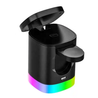 Support de chargeur sans fil magnétique 3 en 1 avec lumière Rgb, charge rapide magnétique 15W pour téléphone, montre et écouteurs