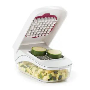 Zogifts, utensilios de cocina creativos, máquina para cortar en cubitos de patatas, conveniente y fácil de verter, rebanador de pimienta y frutas, picador de cebolla vegetal