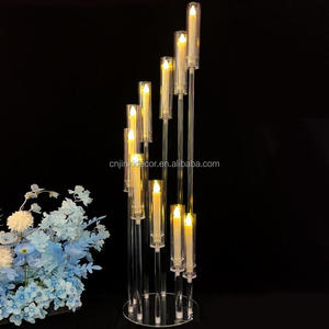 Candelabri da Matrimonio all'Ingrosso <span class=keywords><strong>per</strong></span> <span class=keywords><strong>Centrotavola</strong></span> Decorativi Colonna Alta in Acrilico e Cristallo <span class=keywords><strong>per</strong></span> <span class=keywords><strong>Tavolo</strong></span> Nuziale - Product Image 6